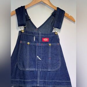 Dickies Overalls Mens 36x32 Blue Dark Wash Denim Coveralls Work Outdoors Heavy
